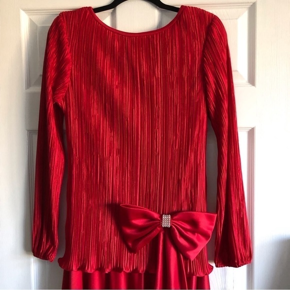 Vintage After Dark red 80’s party dress in size S - Picture 2 of 11